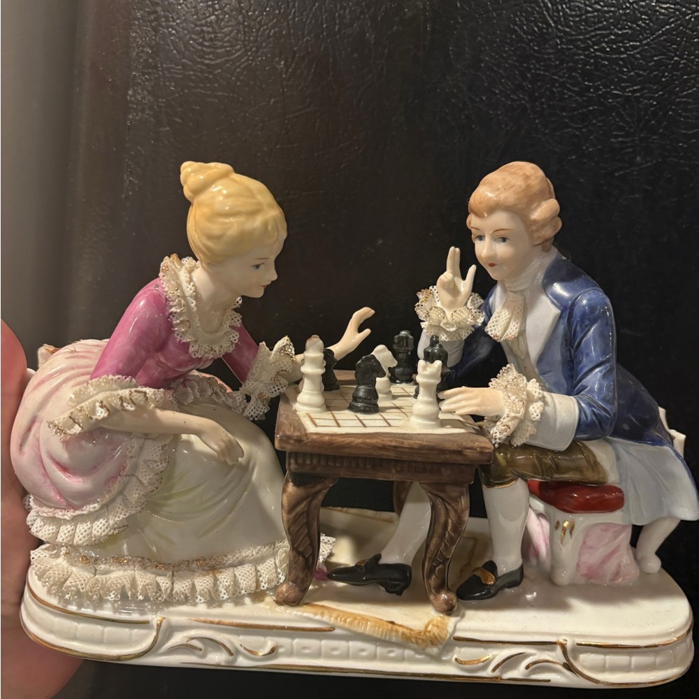 Porcelain Chess Player Figurine